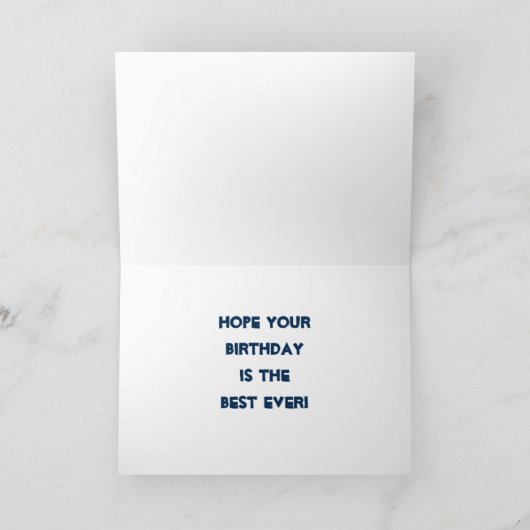 Zebra Zoo Animaux Carte d'anniversaire pour les ga (Intérieur)