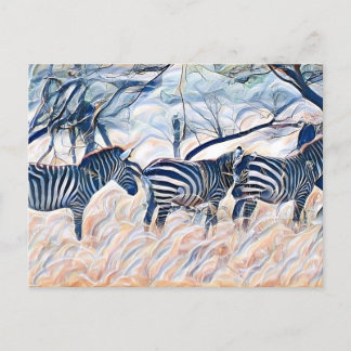 Zebra zoogdier briefkaart