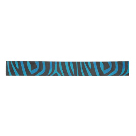 Zebra, zwart en blauw afdrukken lint (Voorkant)