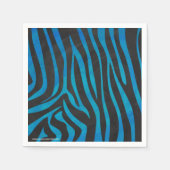 Zebra, zwart en blauw afdrukken servetten (Voorkant)