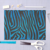 Zebra, zwart en blauw afdrukken tissuepapier (Craft)