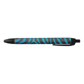Zebra, zwart en blauw afdrukken zwarte inkt pen (Bodem)