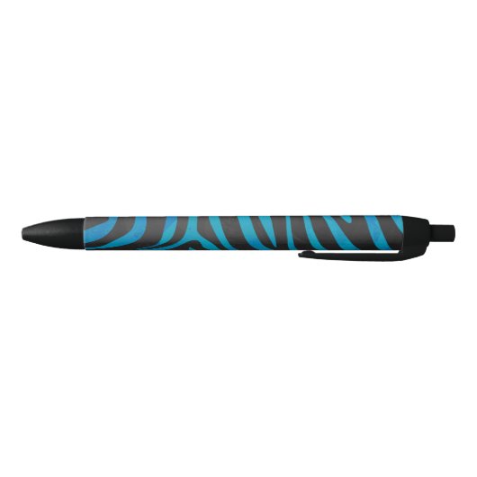 Zebra, zwart en blauw afdrukken zwarte inkt pen (Bodem)