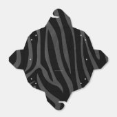 Zebra, zwart en grijs afdrukken bedankdoosjes (Uitgevouwen)