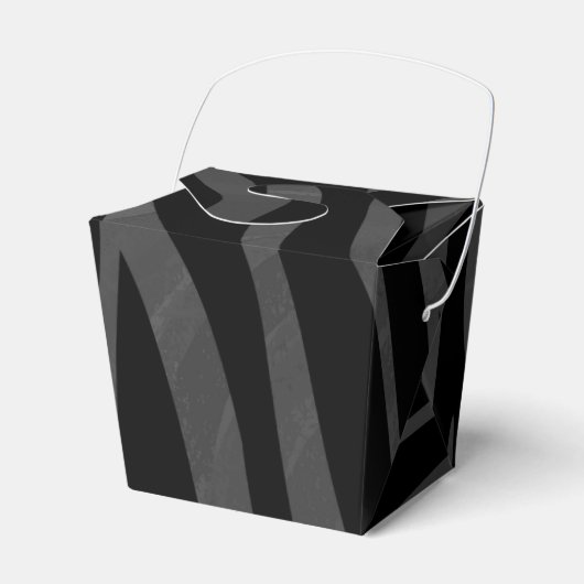 Zebra, zwart en grijs afdrukken bedankdoosjes (Voorkant Zijde)