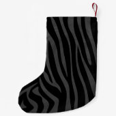 Zebra, zwart en grijs afdrukken kleine kerstsok (Achterkant)