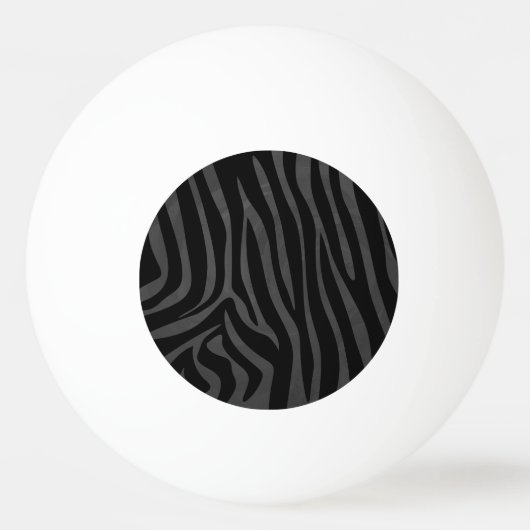Zebra, zwart en grijs afdrukken pingpongballen (Voorkant)