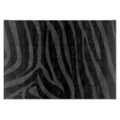Zebra, zwart en grijs afdrukken snijplank (Voorkant)