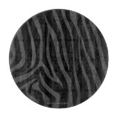 Zebra, zwart en grijs afdrukken snijplank (Voorkant)