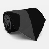 Zebra, zwart en grijs afdrukken stropdas (Opgerold)