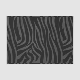 Zebra, zwart en grijs afdrukken tissuepapier