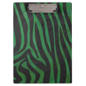Zebra, zwart en groen afdrukken klembord (Voorkant)