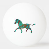 Zebra, zwart en groen afdrukken pingpongballen (Achterkant)
