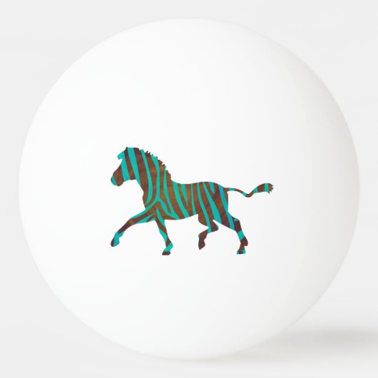 Zebra, zwart en groen afdrukken pingpongballen (Achterkant)