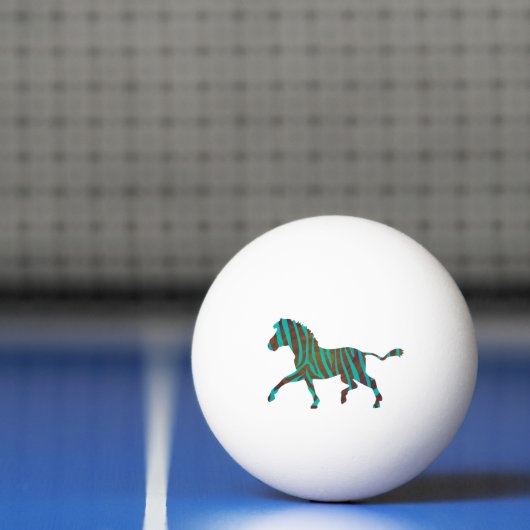 Zebra, zwart en groen afdrukken pingpongballen (Net)