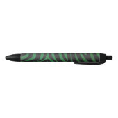 Zebra, zwart en groen afdrukken zwarte inkt pen (Bodem)