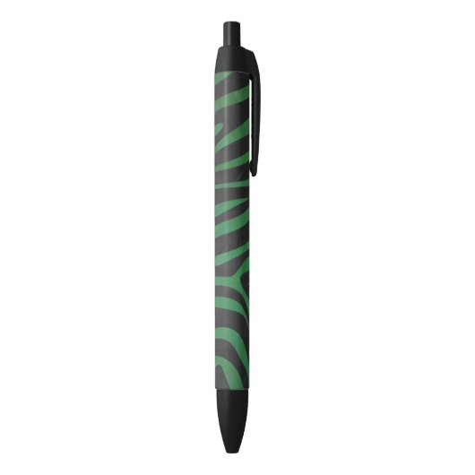 Zebra, zwart en groen afdrukken zwarte inkt pen (Achterkant (Verticaal))