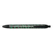 Zebra, zwart en groen afdrukken zwarte inkt pen (Achterkant)