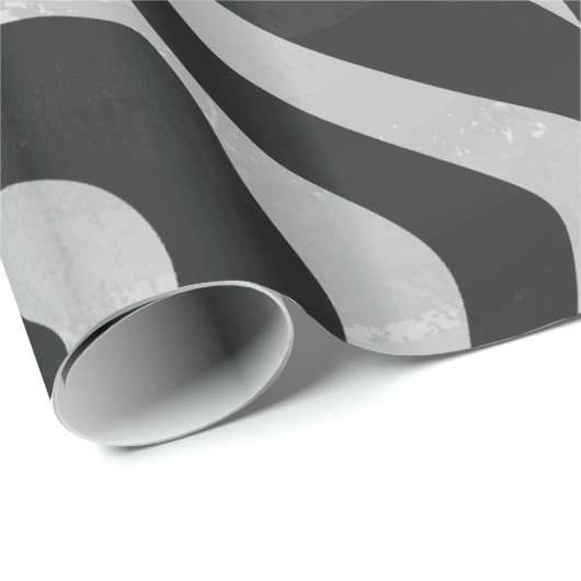 Zebra, zwart en licht grijs afdrukken cadeaupapier (Rol Hoek)