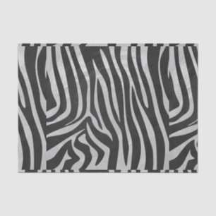 Zebra, zwart en licht grijs afdrukken tissuepapier