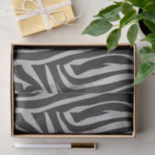 Zebra, zwart en licht grijs afdrukken tissuepapier (Geschenk)
