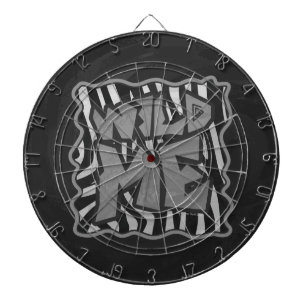 Zebra Zwart en Lichtgrijs Wild Me Dartbord