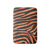 Zebra, zwart en Oranje afdrukken Badmat (Voorkant Verticaal)