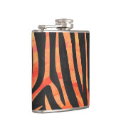Zebra, zwart en Oranje afdrukken Heupfles (Rechts)