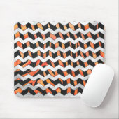 Zebra, zwart en Oranje afdrukken Muismat (Met muis)