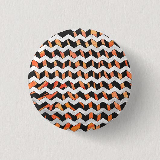 Zebra, zwart en Oranje afdrukken Ronde Button 3,2 Cm (Voorkant)