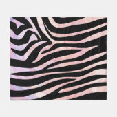 Zebra, zwart en roze afdrukken fleece deken (Voorkant (Horizontaal))