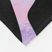 Zebra, zwart en roze afdrukken fleece deken (Hoek)