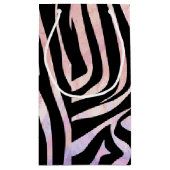 Zebra, zwart en roze afdrukken klein cadeauzakje (Achterkant)