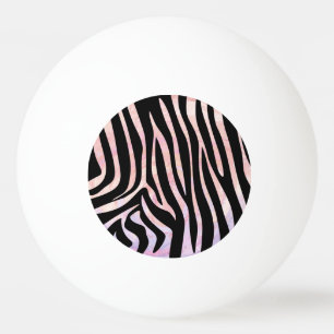 Zebra, zwart en roze afdrukken pingpongballen
