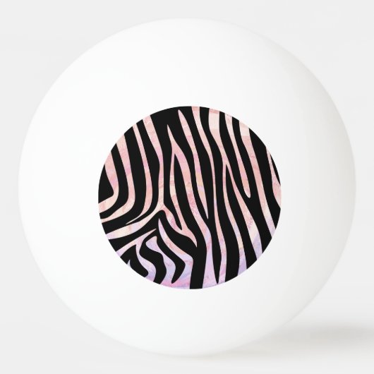 Zebra, zwart en roze afdrukken pingpongballen (Voorkant)