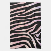 Zebra, zwart en roze afdrukken theedoek (Verticaal)