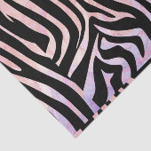 Zebra, zwart en roze afdrukken tissuepapier (Detail)