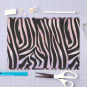 Zebra, zwart en roze afdrukken tissuepapier (Craft)