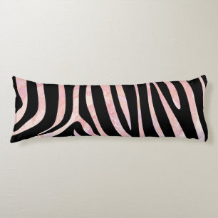 Zebra Zwart en Roze Print Lichaamskussen