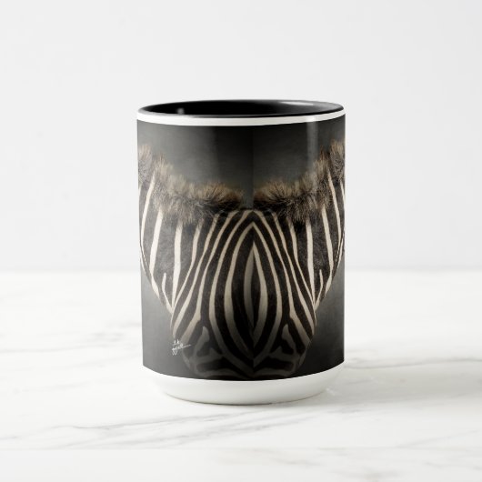 Zebra zwart en wit afdrukken - Chic Modern Mok (Midden)