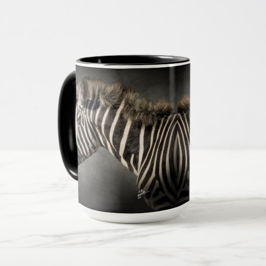 Zebra zwart en wit afdrukken - Chic Modern Mok (Voorkant links)