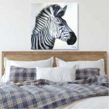 Zebra Zwart en Wit Portret Groot
