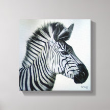 Zebra Zwart en Wit Portret Klein