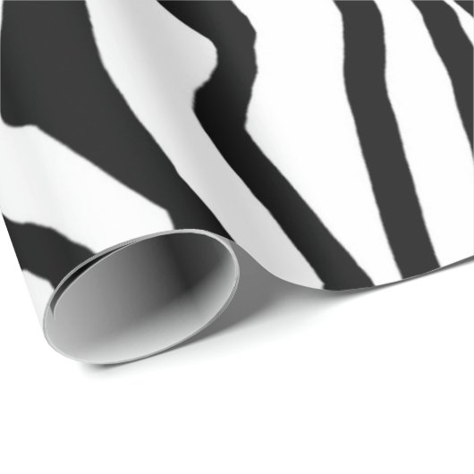 Zebra, zwart en wit, roodkleurig patroon verbergen cadeaupapier (Rol Hoek)