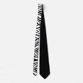 Zebra, zwart en wit, roodkleurig patroon verbergen stropdas (Achterkant)