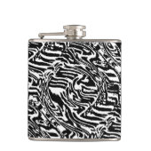 Zebra zwart heupfles (Voorkant)