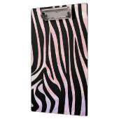 Zebra zwart-roze monogram klembord (Links)
