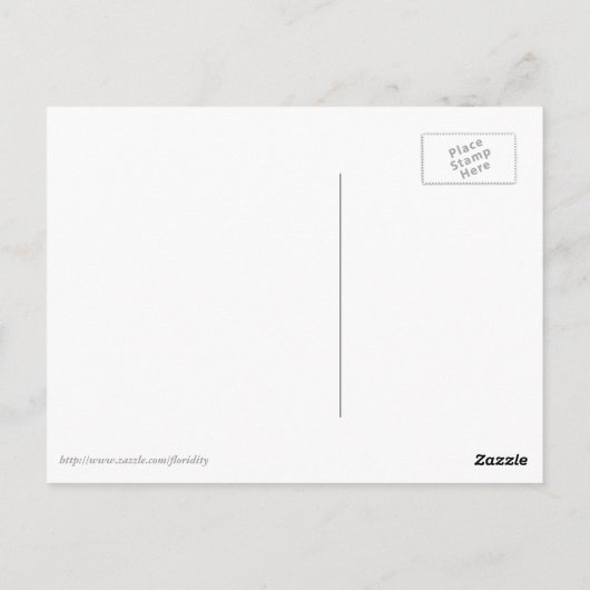 Zebra - Zwart-wit Briefkaart (Achterkant)