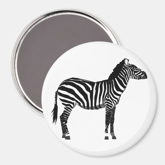 Zebra - Zwart-wit Magneet (Voorkant / Achterkant)
