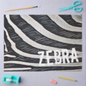 Zebra zwart-wit ontwerp voor Dierenvriend Tissuepapier (Craft)